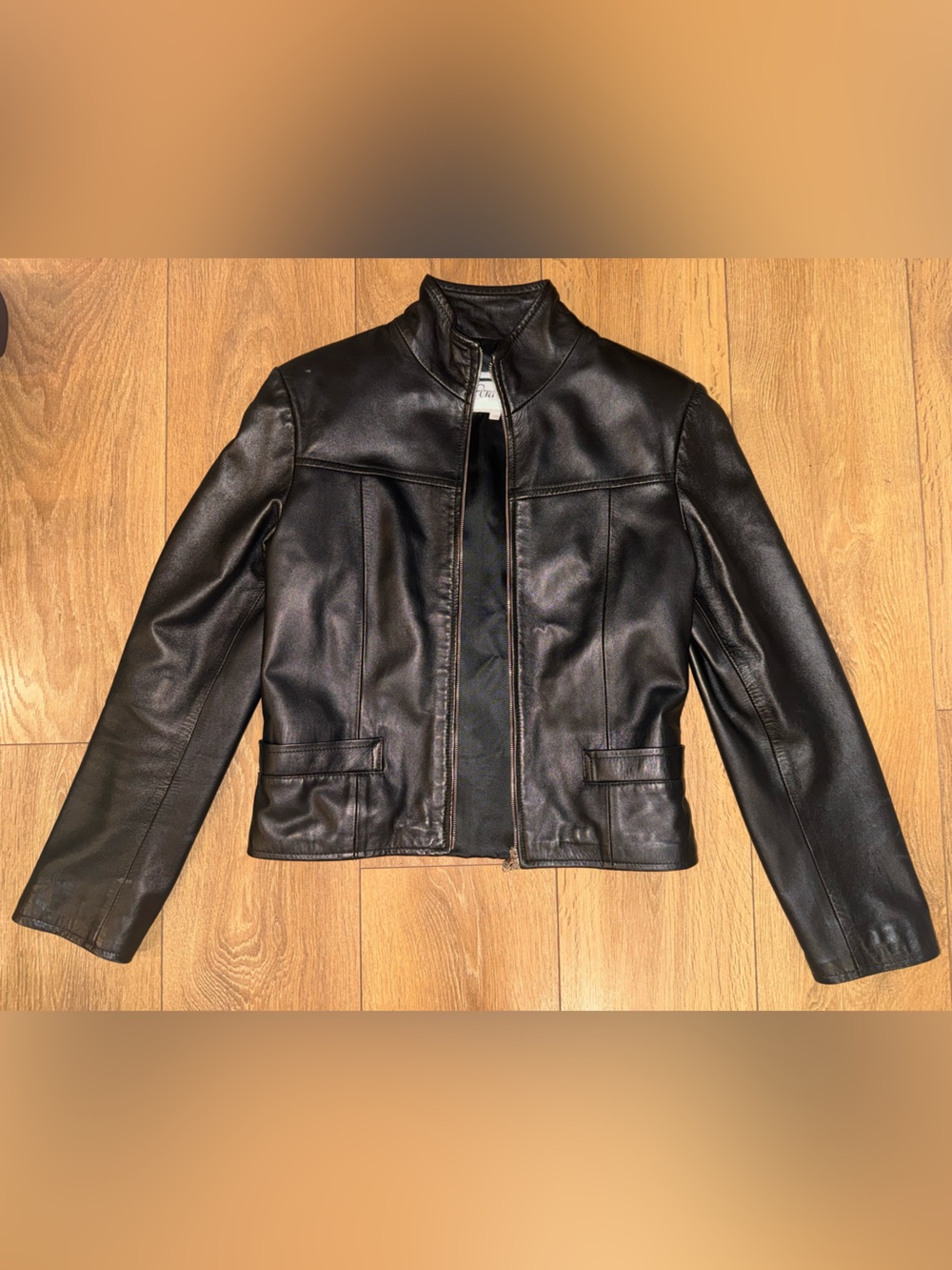 Vera Pelle Sleek Italian Black Leather jacket